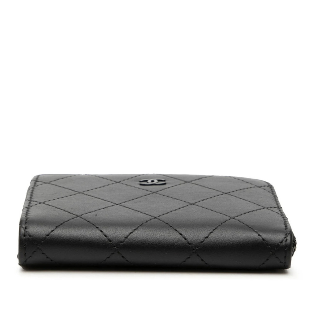 CHANEL Black Leather Logo Wallet - Picture 3 of 7